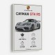 Porsche Cayman GT4 RS Gray Car Art Print