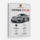 Porsche Cayman GT4 RS Gray Car Art Print