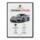 Porsche Cayman GT4 RS Gray Car Art Print