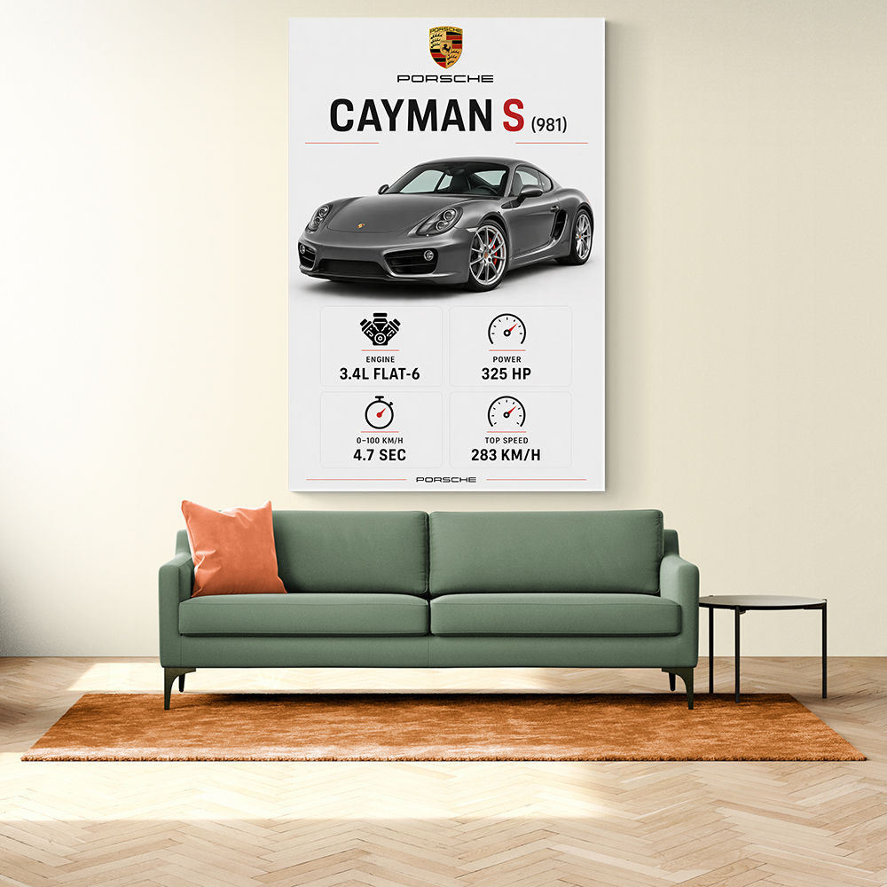 Porsche Cayman S Sports Car Wall Art