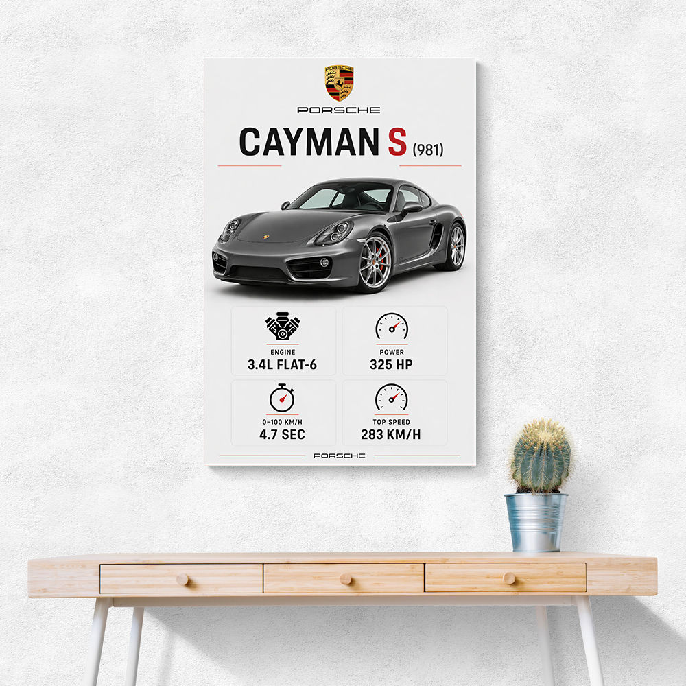 Porsche Cayman S Sports Car Wall Art