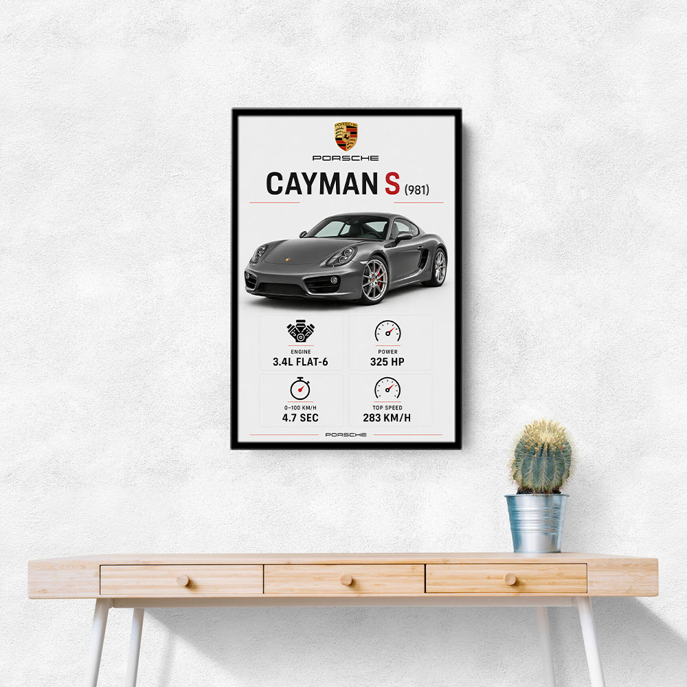 Porsche Cayman S Sports Car Wall Art