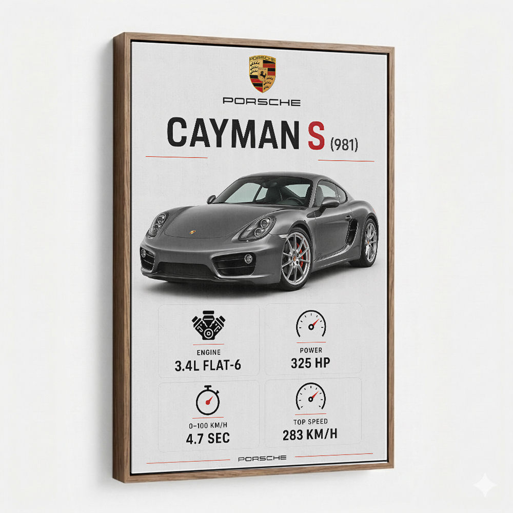 Porsche Cayman S Sports Car Wall Art