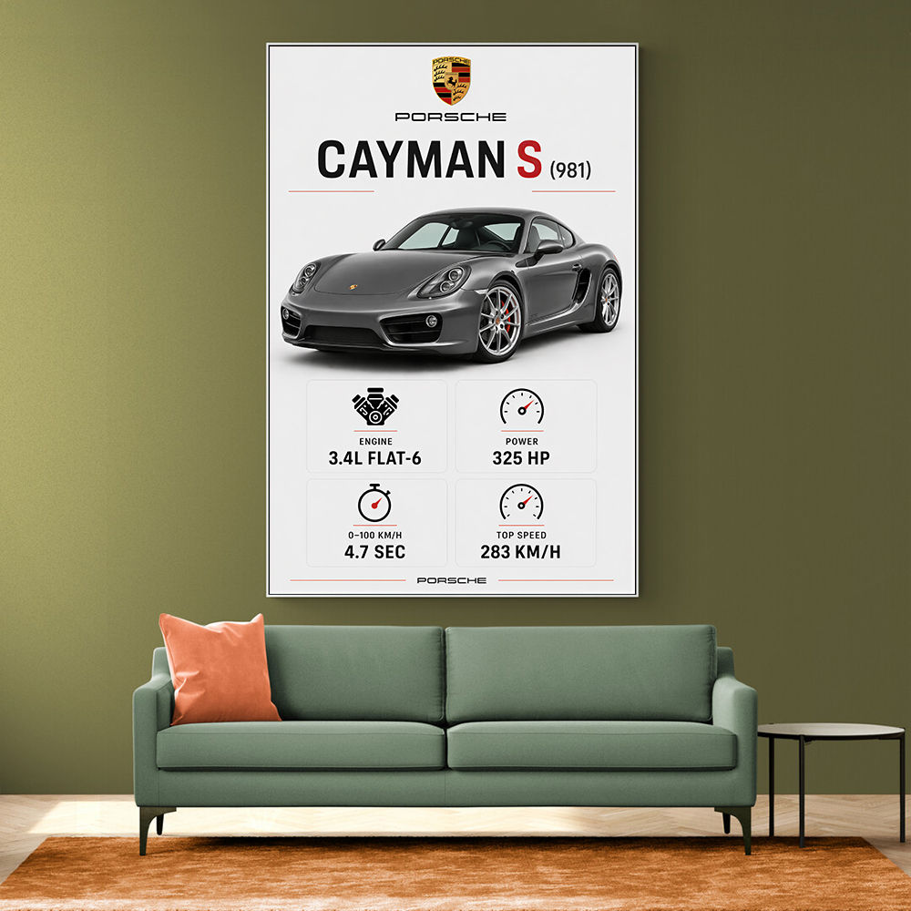 Porsche Cayman S Sports Car Wall Art