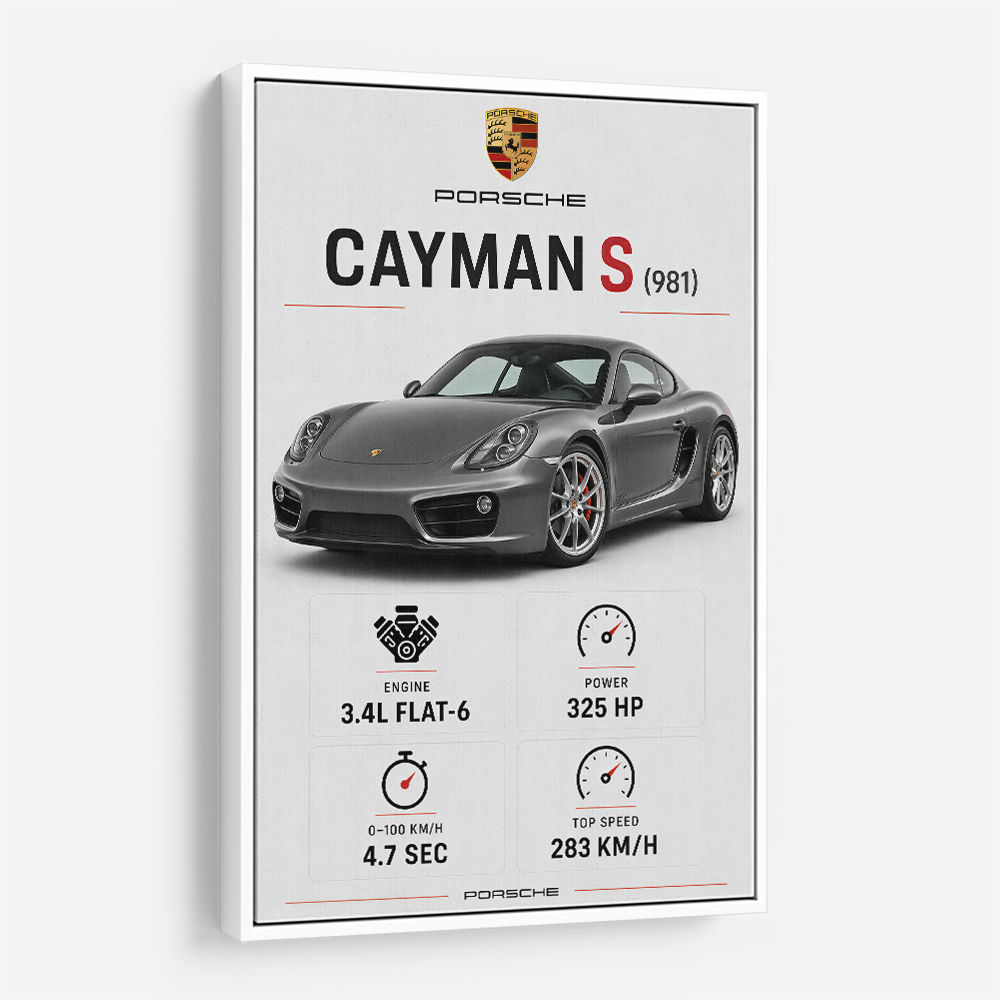 Porsche Cayman S Sports Car Wall Art