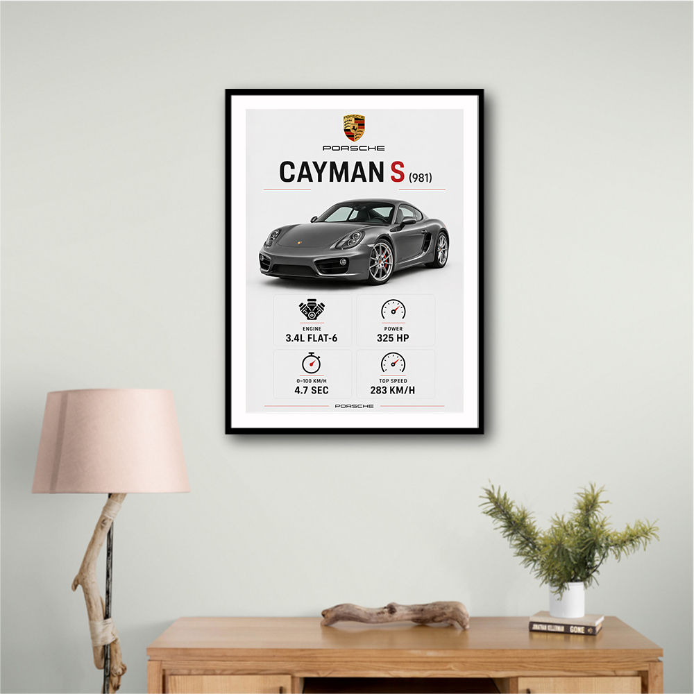 Porsche Cayman S Sports Car Wall Art