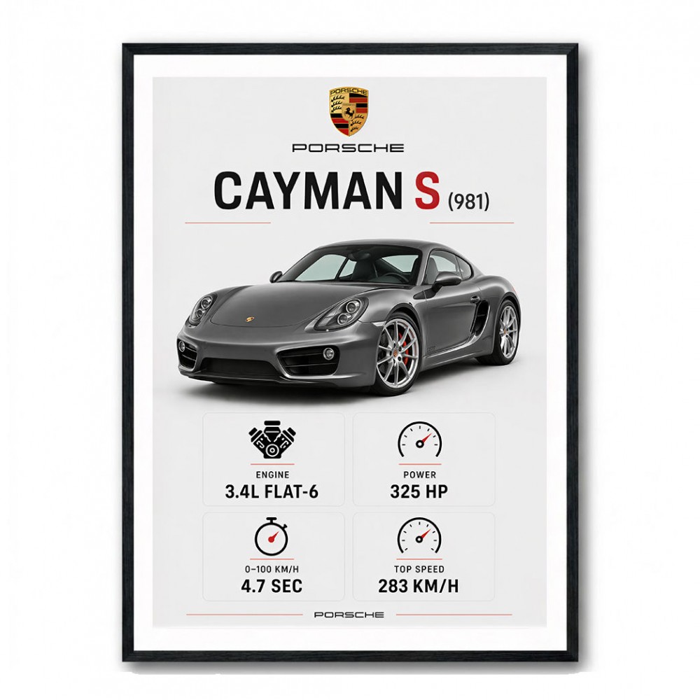 Porsche Cayman S Sports Car Wall Art