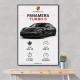 Porsche Panamera Turbo S Black Car Art Print