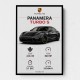 Porsche Panamera Turbo S Black Car Art Print