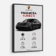 Porsche Panamera Turbo S Black Car Art Print