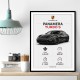 Porsche Panamera Turbo S Black Car Art Print