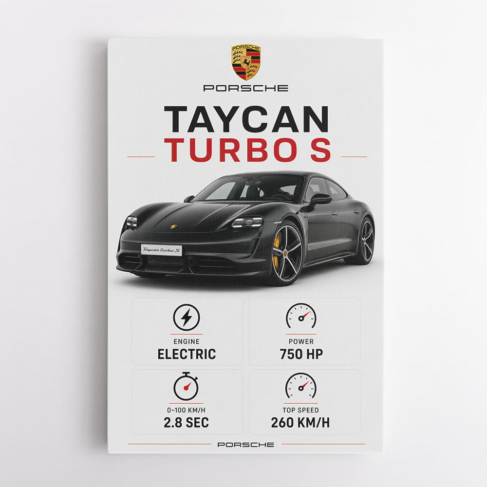 Porsche Taycan Turbo S Car Wall Art