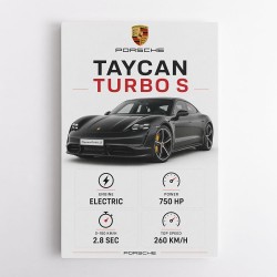Porsche Taycan Turbo S Car Wall Art