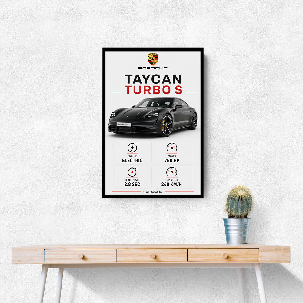 Porsche Taycan Turbo S Car Wall Art