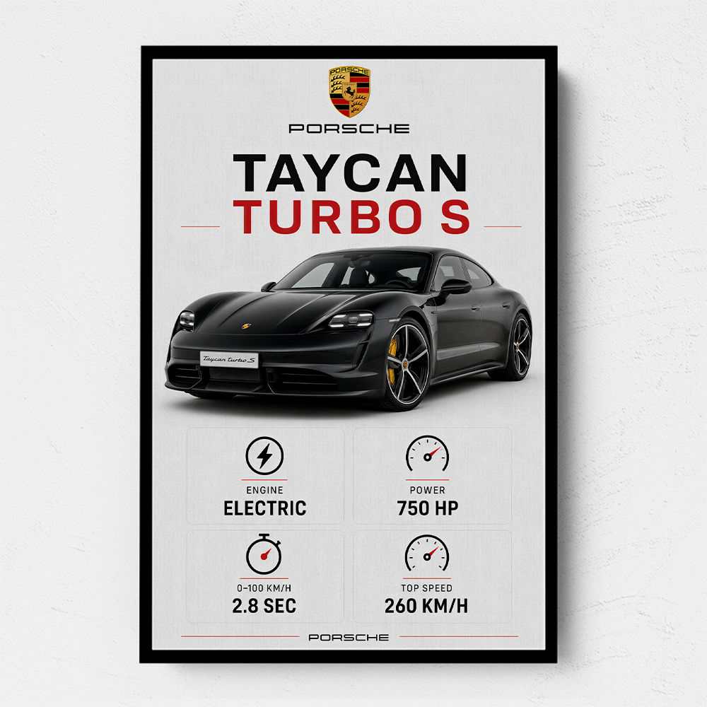 Porsche Taycan Turbo S Car Wall Art