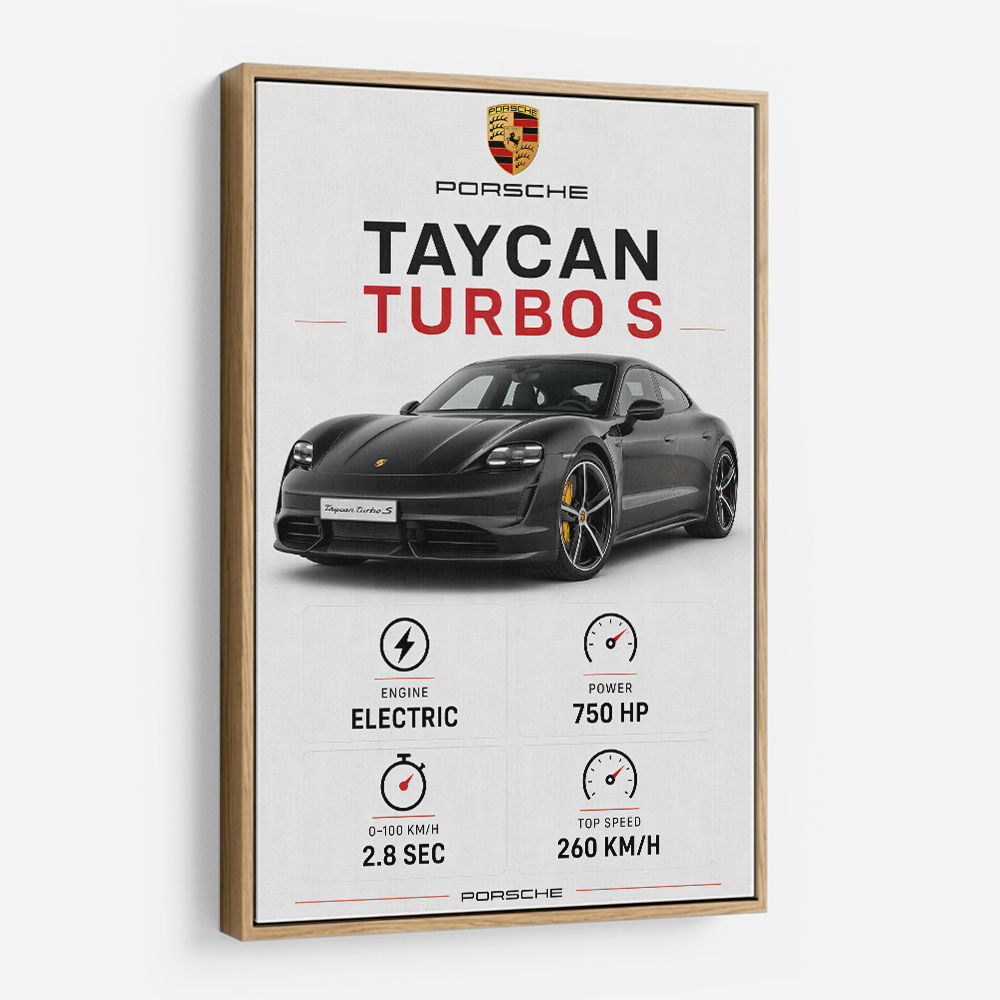 Porsche Taycan Turbo S Car Wall Art