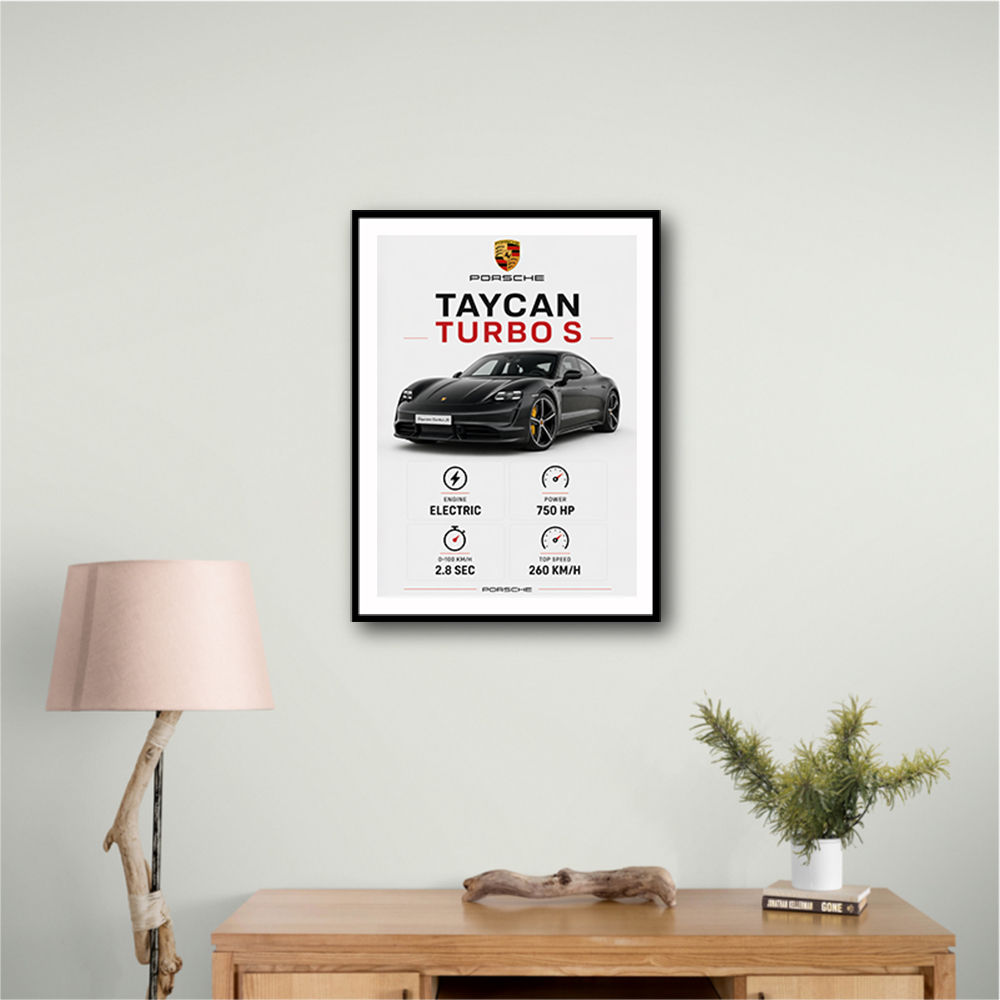 Porsche Taycan Turbo S Car Wall Art