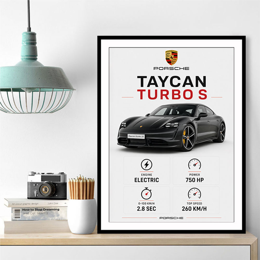 Porsche Taycan Turbo S Car Wall Art
