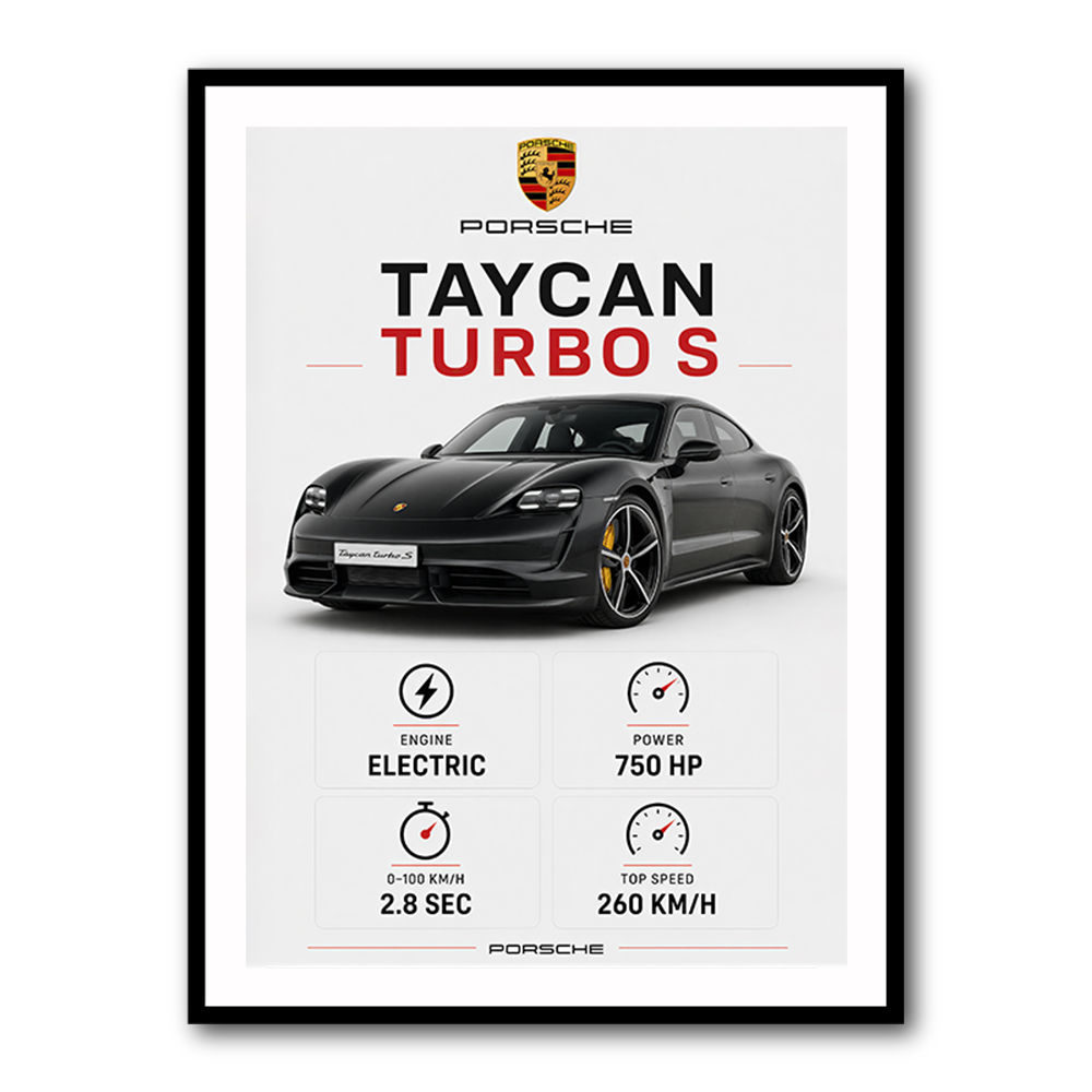 Porsche Taycan Turbo S Car Wall Art