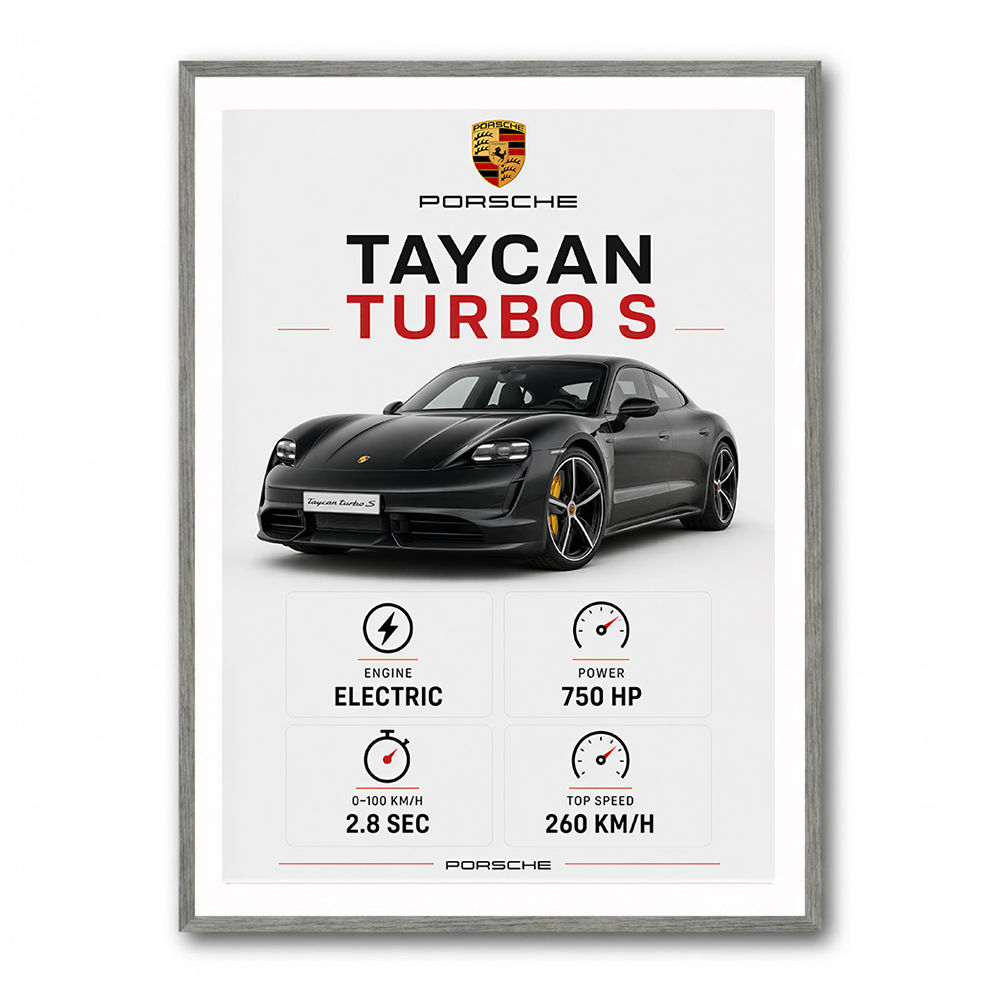 Porsche Taycan Turbo S Car Wall Art