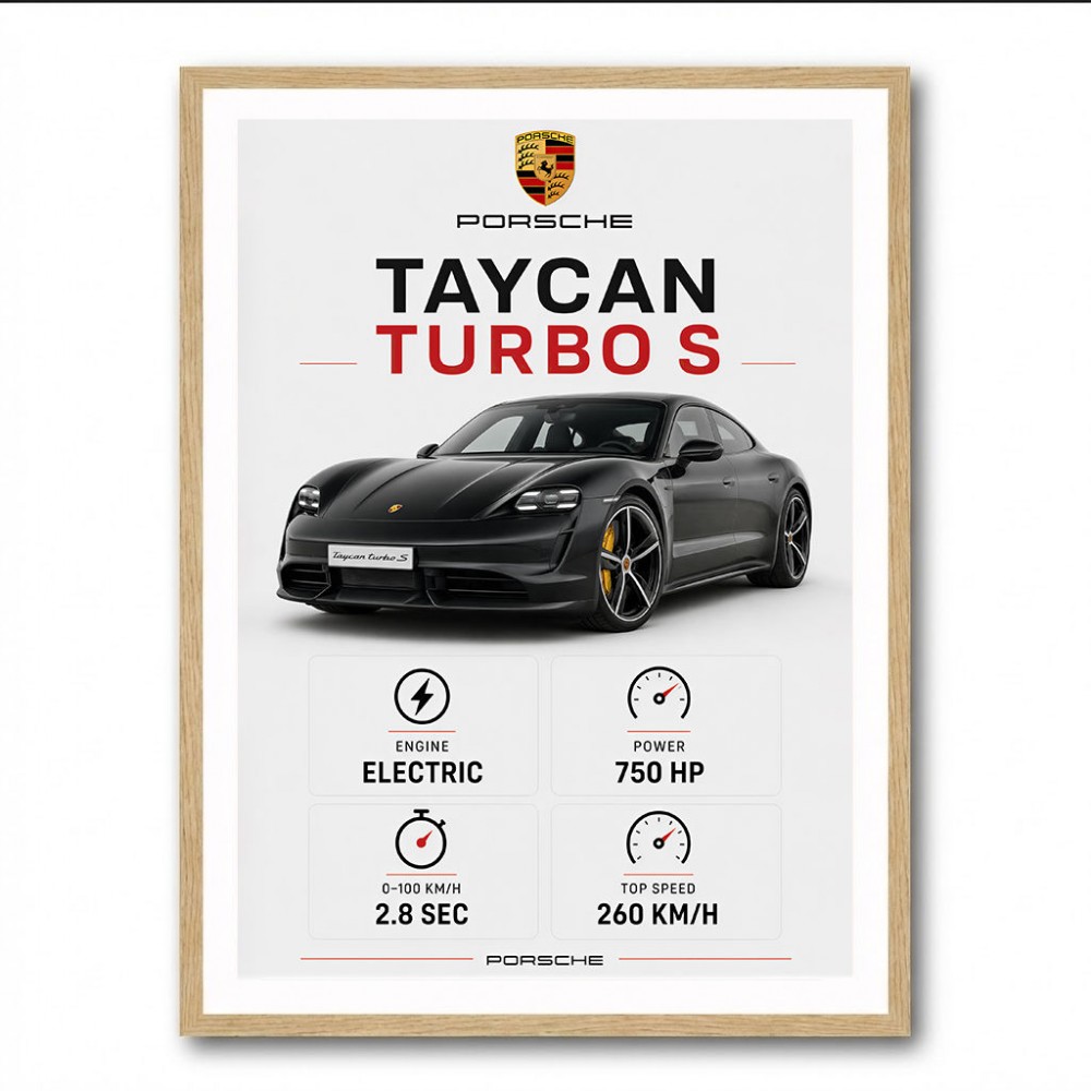 Porsche Taycan Turbo S Car Wall Art