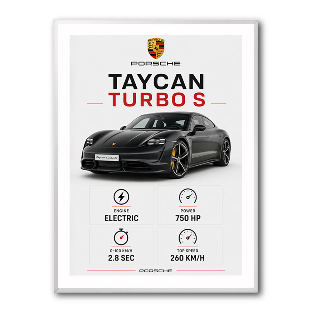 Porsche Taycan Turbo S Car Wall Art