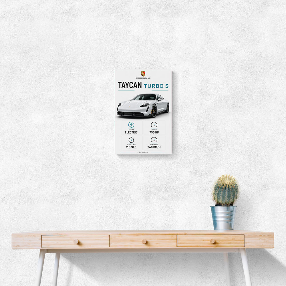 Porsche Taycan Turbo S Car Wall Art