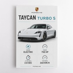 Porsche Taycan Turbo S Car Wall Art