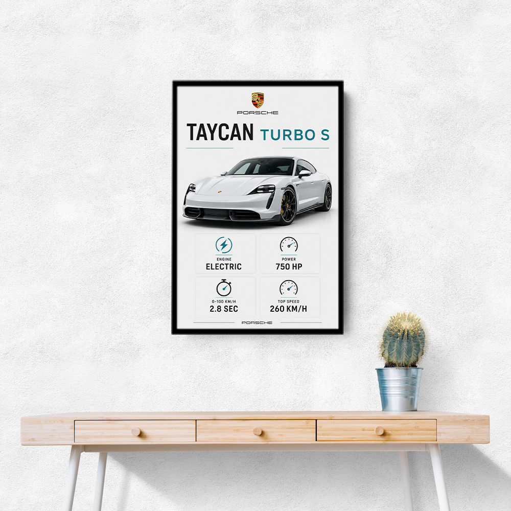 Porsche Taycan Turbo S Car Wall Art