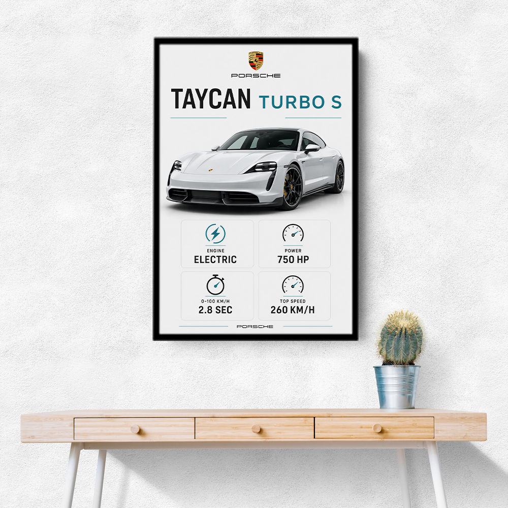 Porsche Taycan Turbo S Car Wall Art