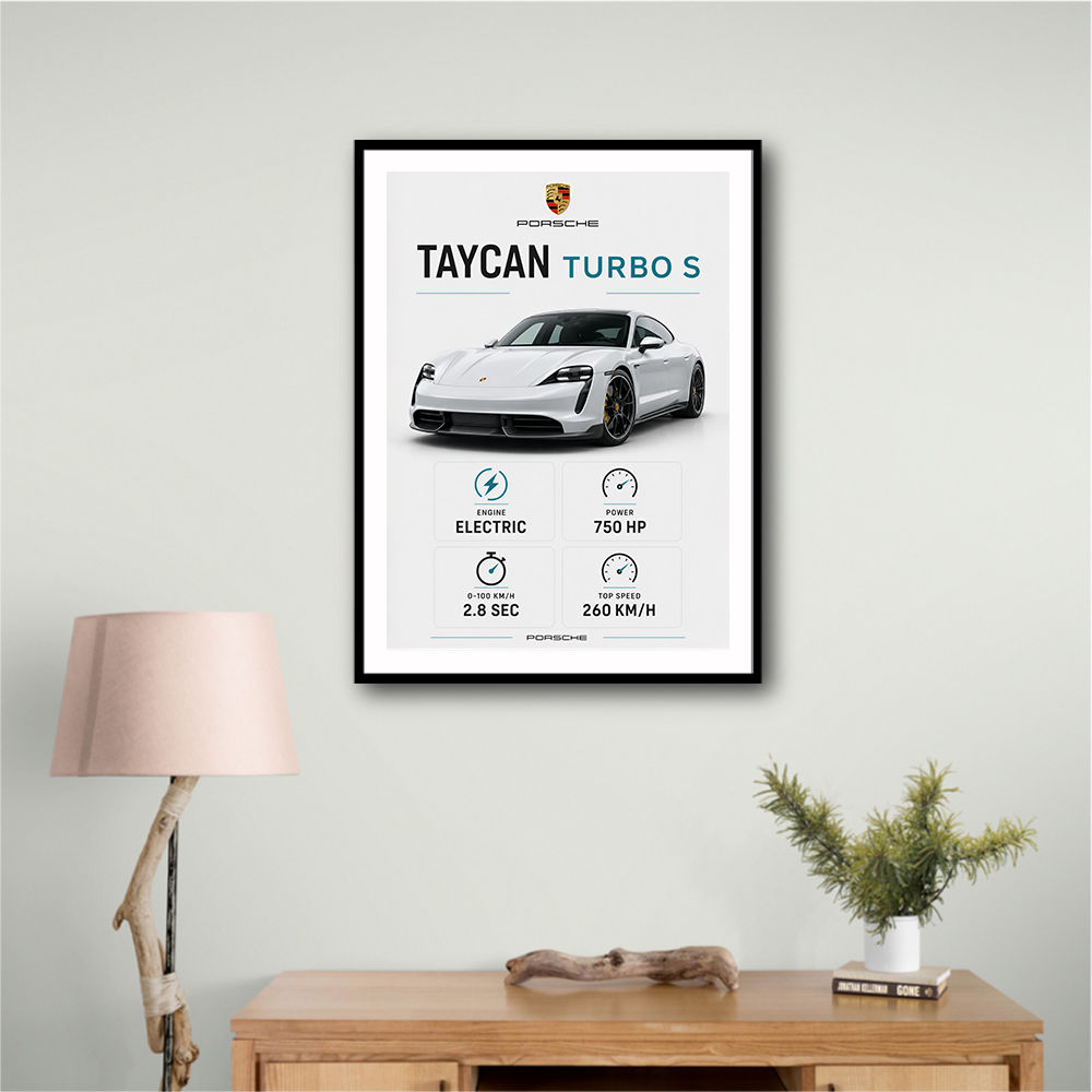 Porsche Taycan Turbo S Car Wall Art
