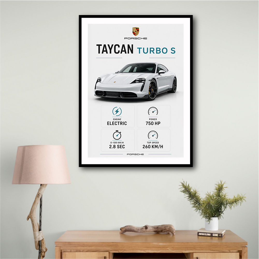 Porsche Taycan Turbo S Car Wall Art