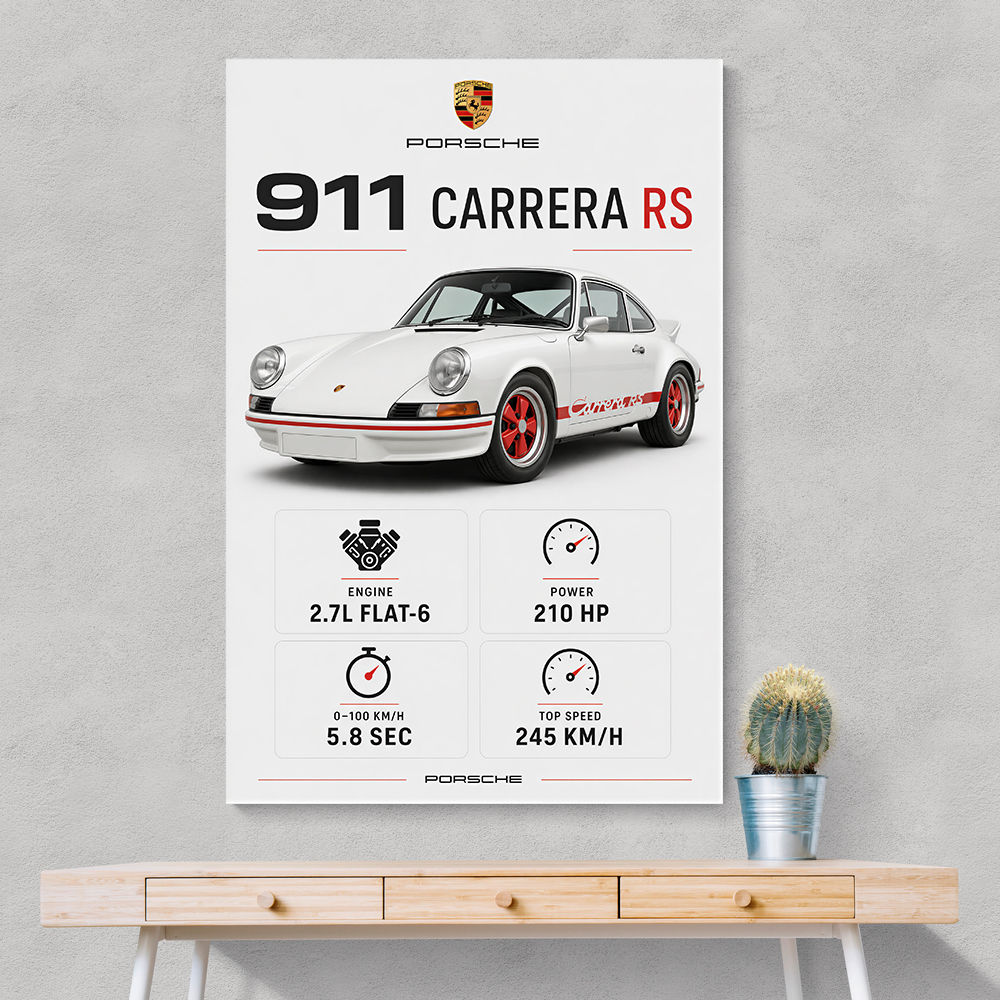 Porsche 911 Carrera RS Car Art Print