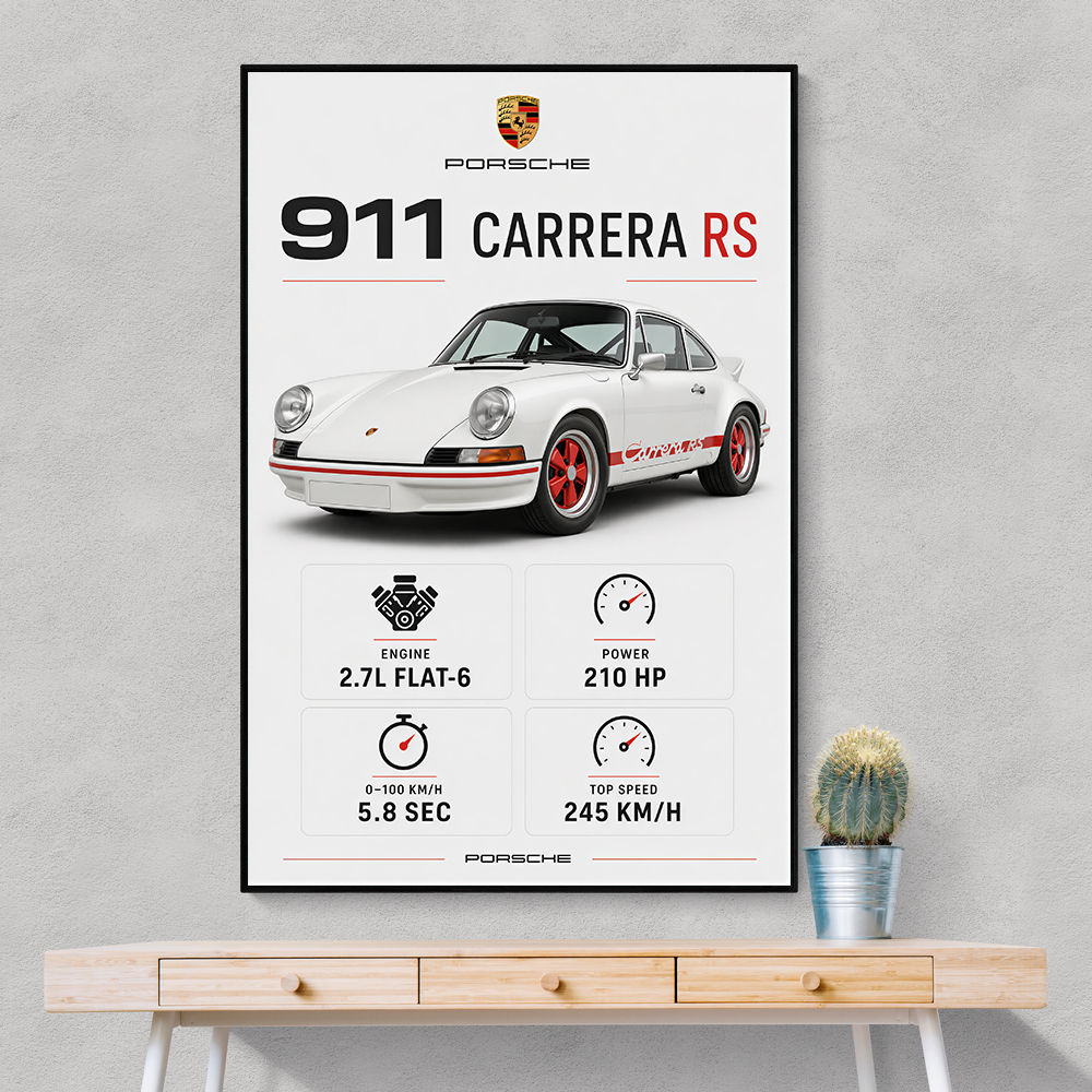 Porsche 911 Carrera RS Car Art Print