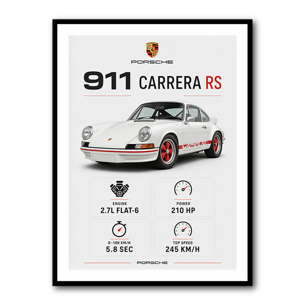 Porsche 911 Carrera RS Car Art Print