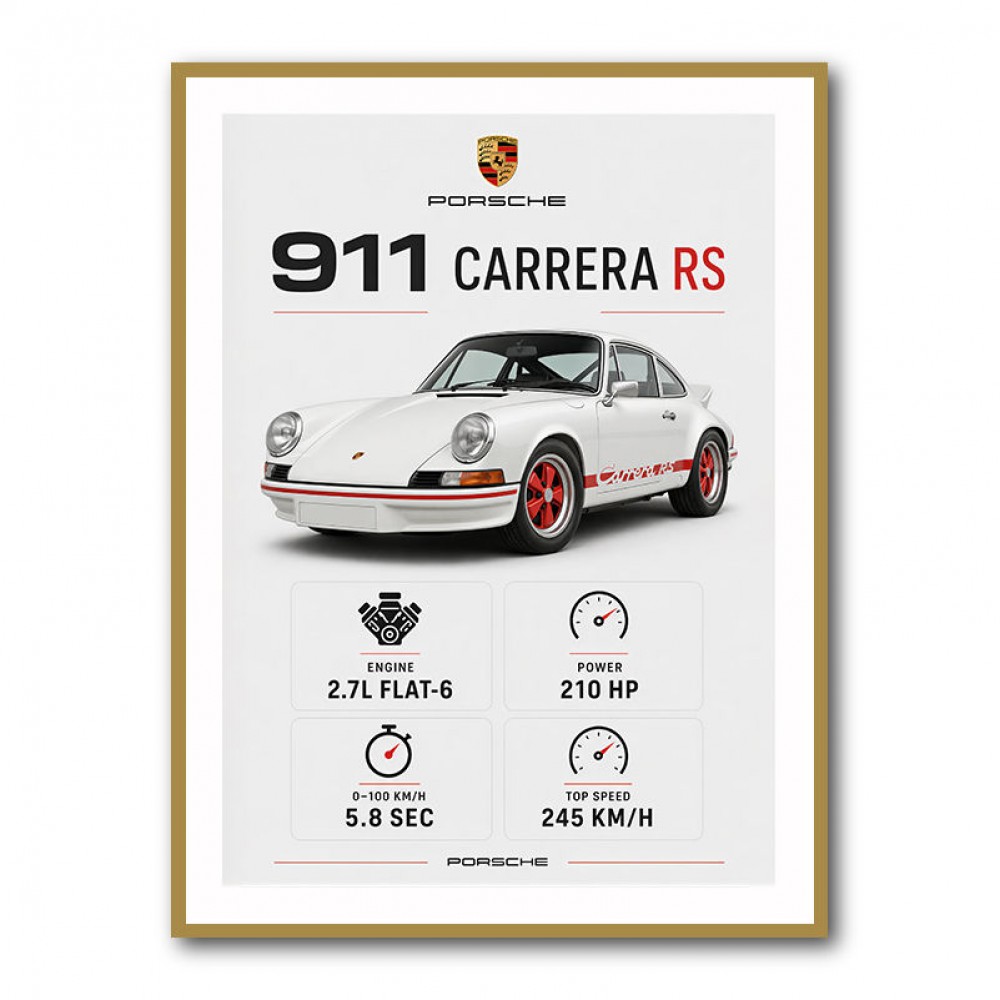 Porsche 911 Carrera RS Car Art Print