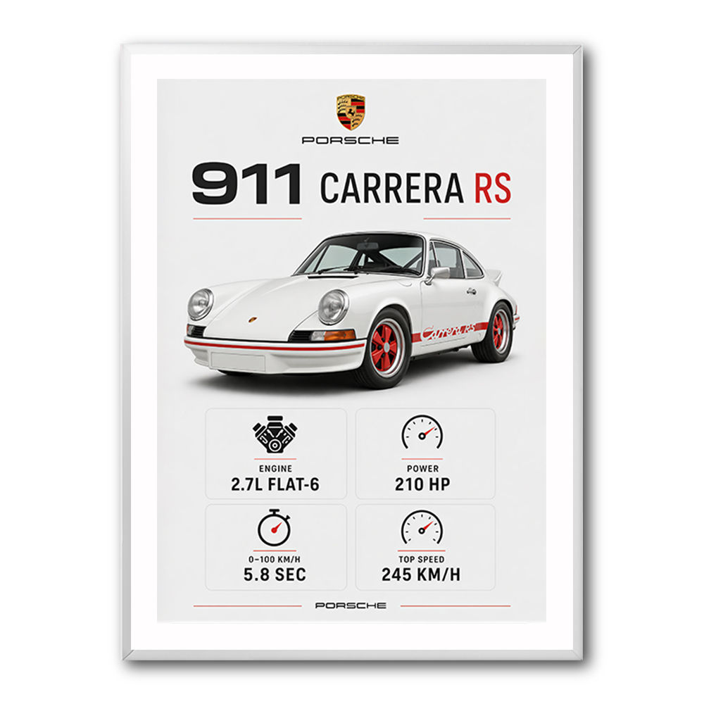 Porsche 911 Carrera RS Car Art Print