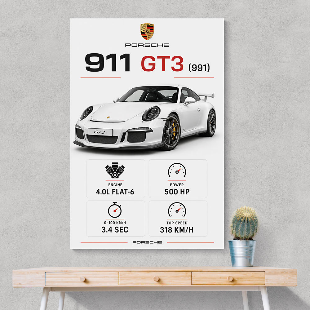 Porsche 911 GT3 Car Art Print