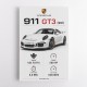 Porsche 911 GT3 Car Art Print