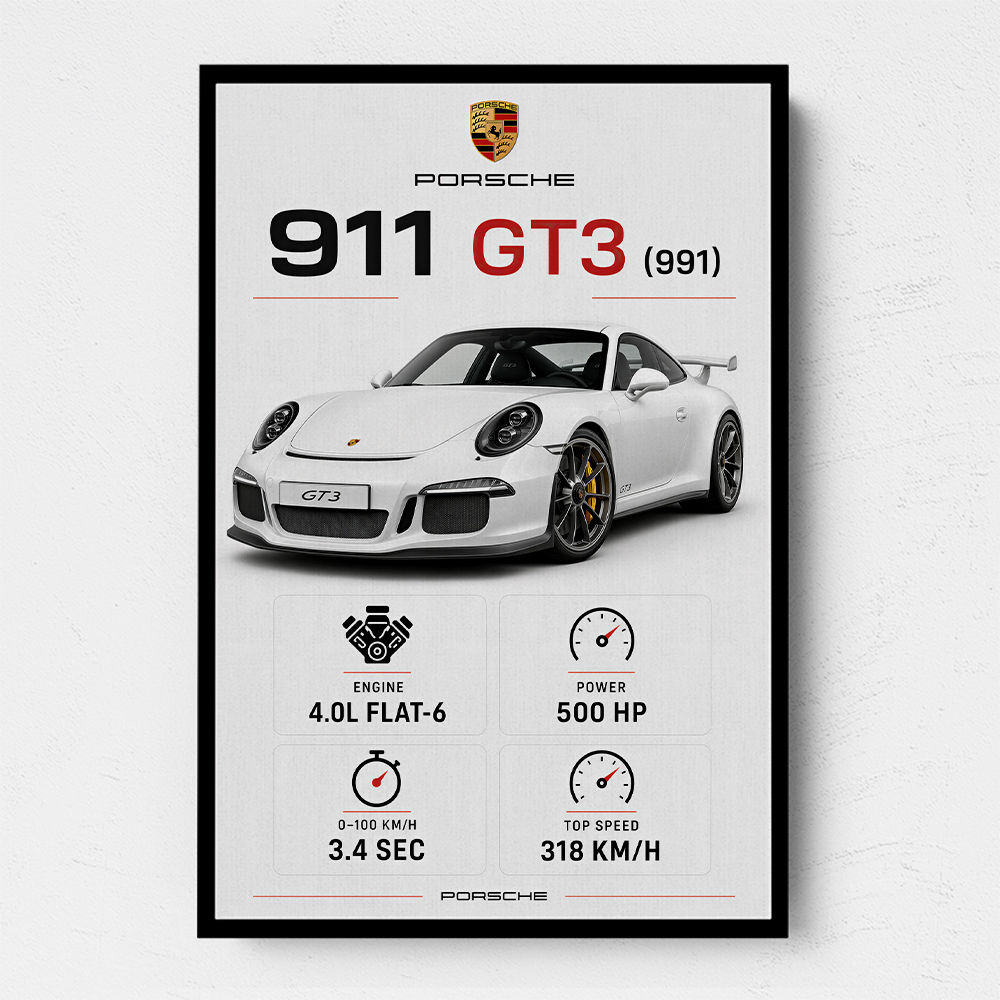Porsche 911 GT3 Car Art Print