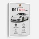 Porsche 911 GT3 Car Art Print