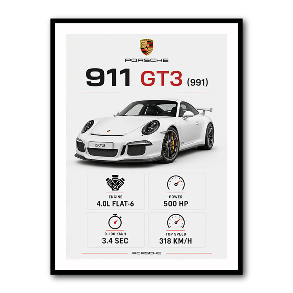 Porsche 911 GT3 Car Art Print