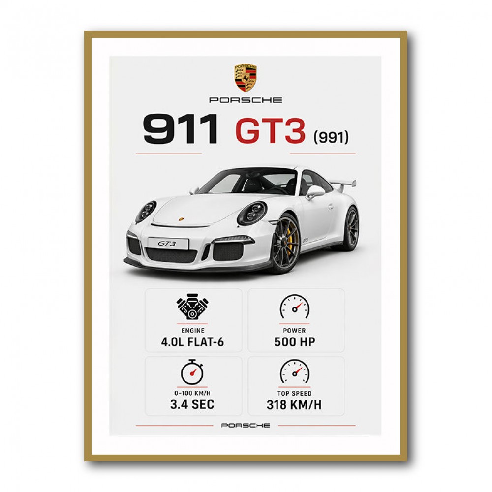 Porsche 911 GT3 Car Art Print