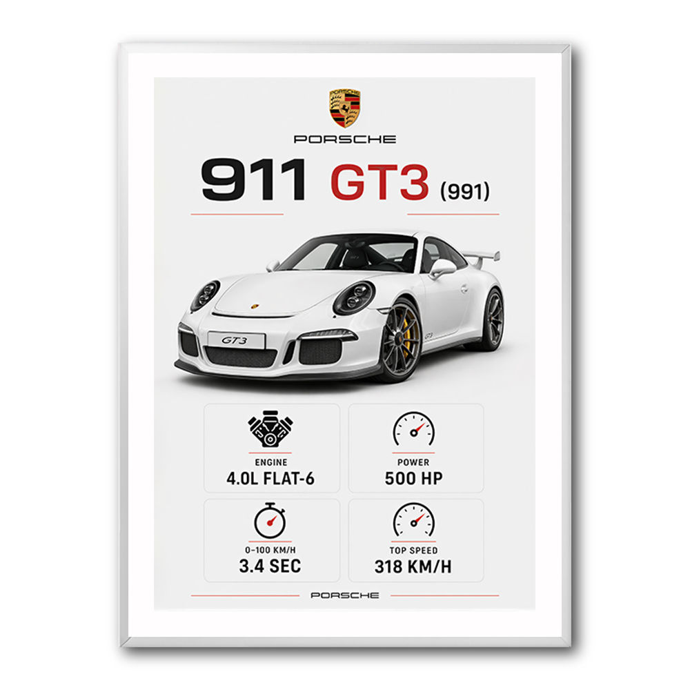 Porsche 911 GT3 Car Art Print