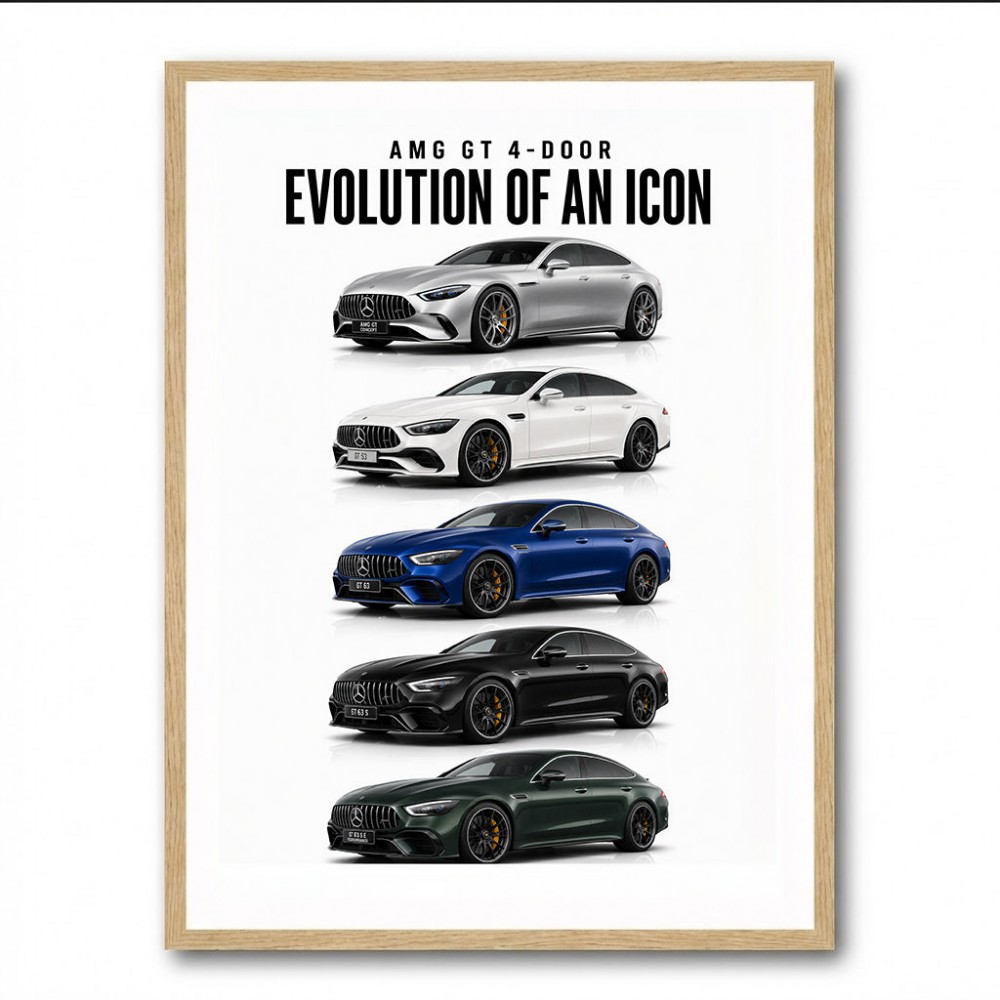 AMG GT 4 Door Evolution  Performance Meets Practicality Car Art Print