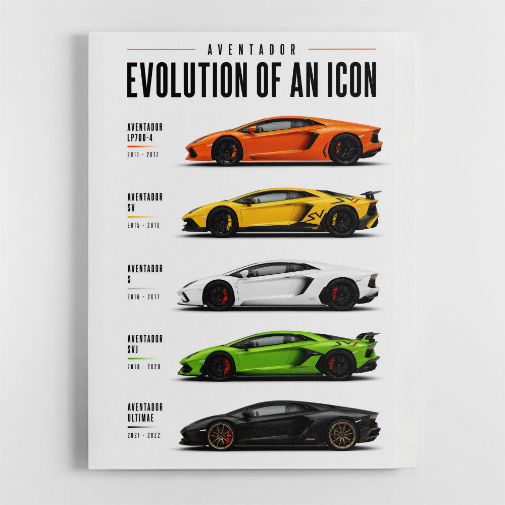 Aventador Evolution Supercar Series Art Print