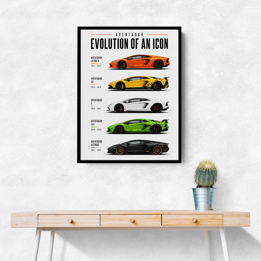 Aventador Evolution Supercar Series Art Print