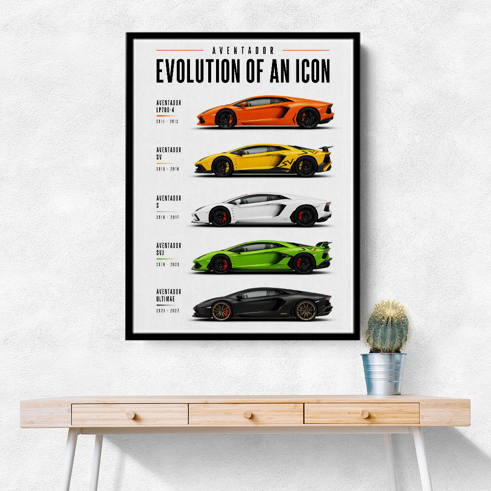 Aventador Evolution Supercar Series Art Print