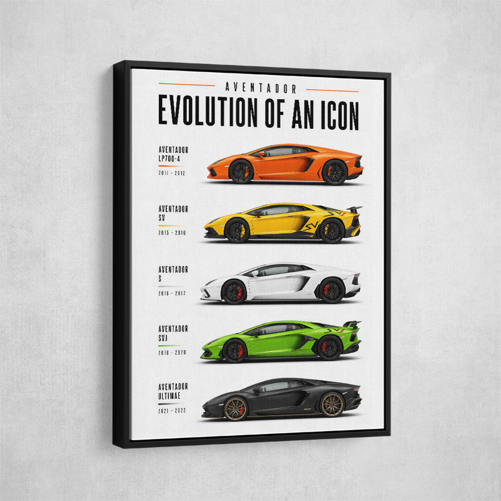 Aventador Evolution Supercar Series Art Print