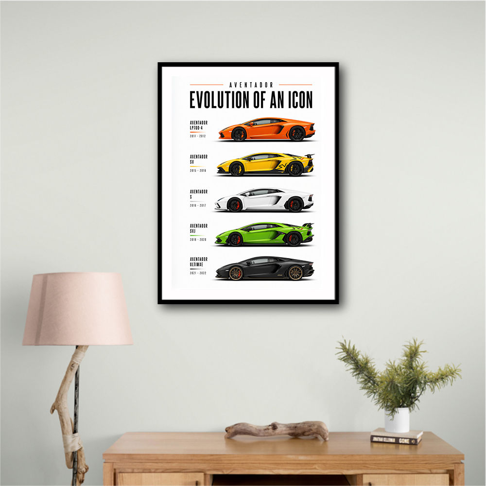 Aventador Evolution Supercar Series Art Print